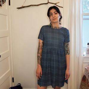Blue Plaid Dress